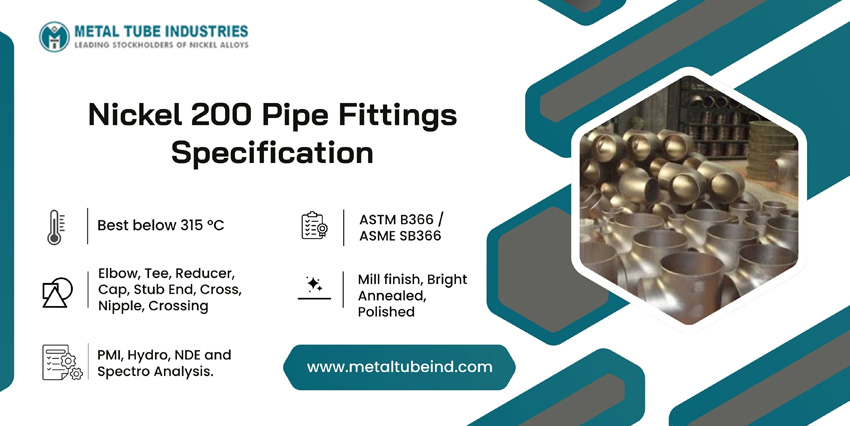 Nickel 200 Pipe Fittings Specification